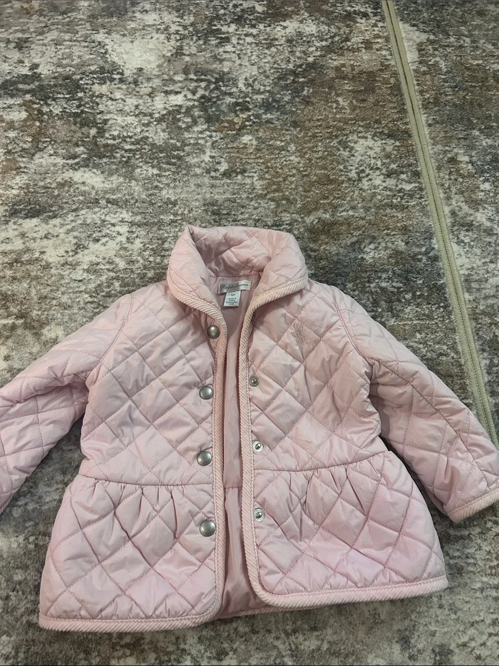 Ralph Lauren Light Pink Quilted Puffer Jacket for Kids
